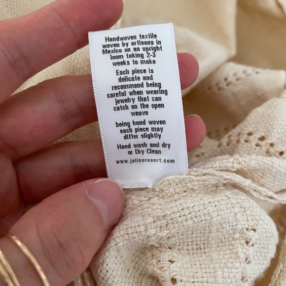 Jaline 100% Cotton Artisan Summer Boho Makrame Handwoven Beachwear Dress Size S - Picture 11 of 11